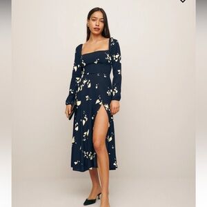 Reformation Sigmund dress with slit size L